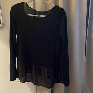 BCBG long sleeves black Tee